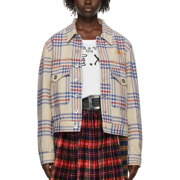 VIVIENNE WESTWOOD Beige Tartan Type 3 Jacket - Picture 4 of 16